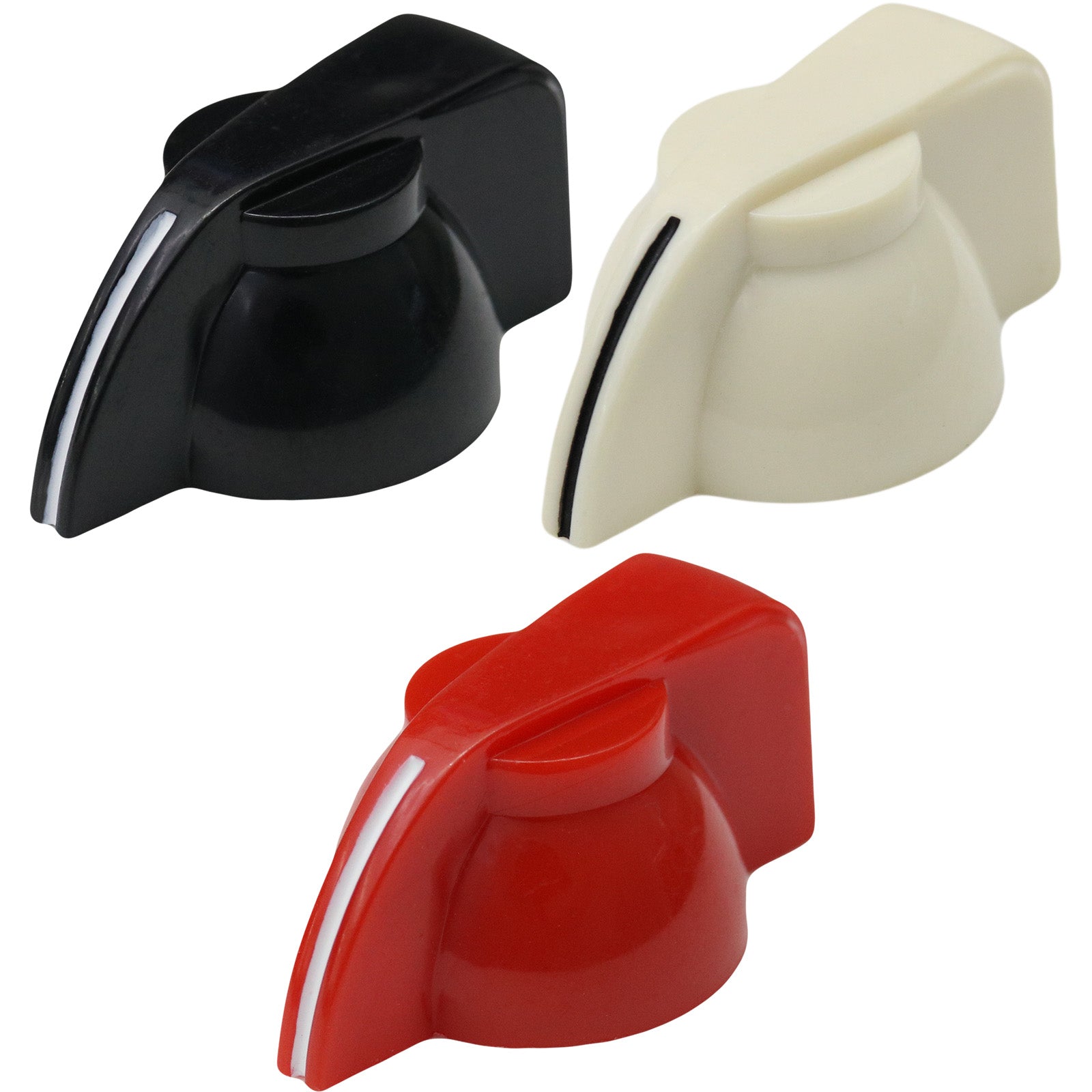 Lot De 12 Écrous Chicken Head Vintage Noir - Boutons Pointeur Amplificateur Guitare Flat Top Avec Clé