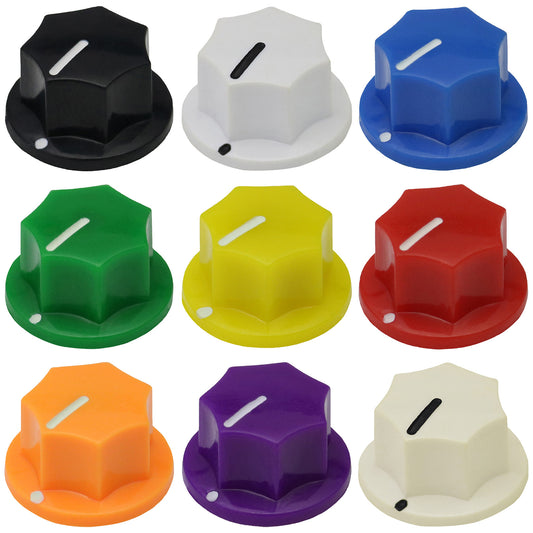 Large Skirted 7-Sided Guitar / Pedal Control Knob