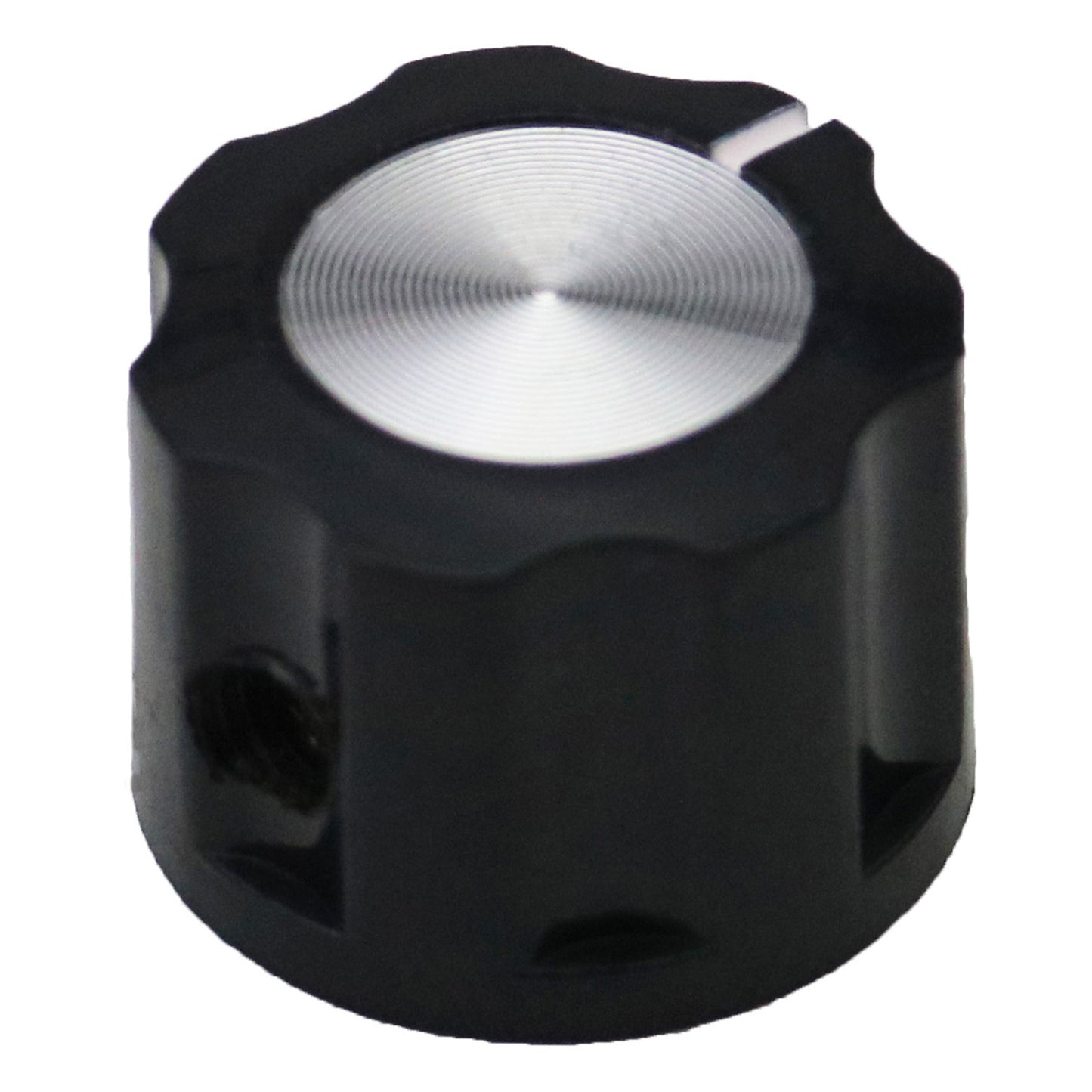 Small Fluted Silver Cap Retro Style Amplifier / Instrument Control Knob