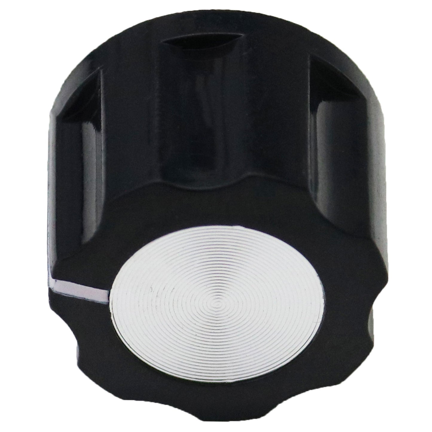 Small Fluted Silver Cap Retro Style Amplifier / Instrument Control Knob