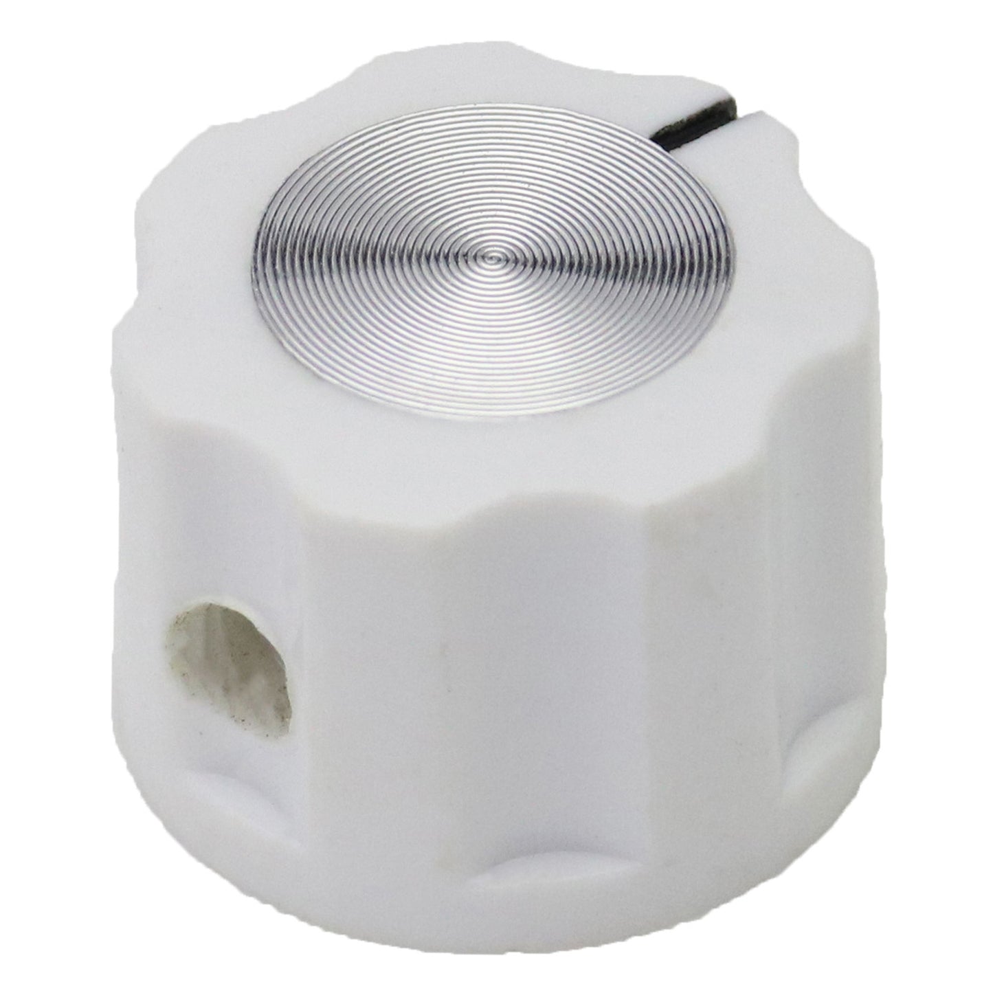 Small Fluted Silver Cap Retro Style Amplifier / Instrument Control Knob