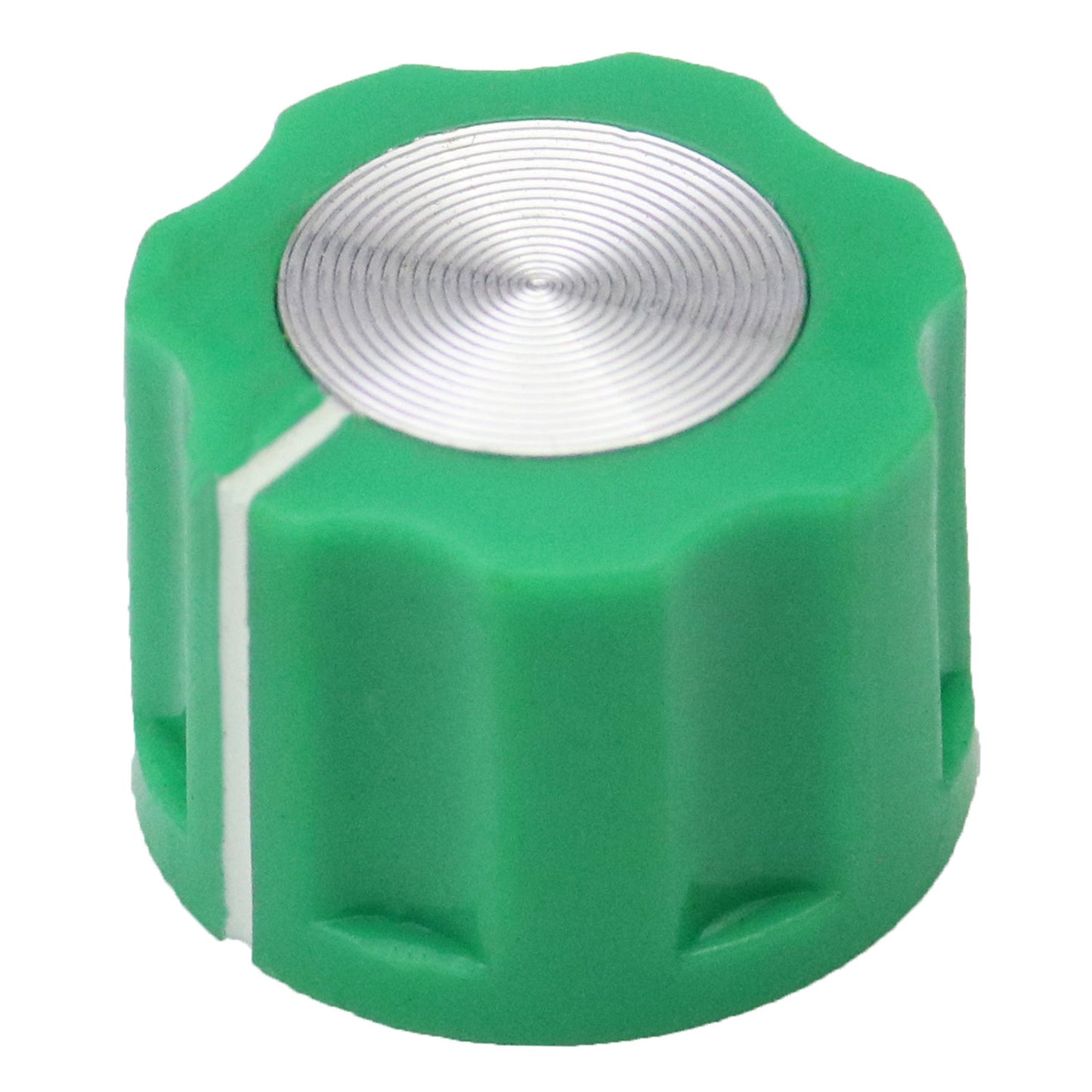 Small Fluted Silver Cap Retro Style Amplifier / Instrument Control Knob