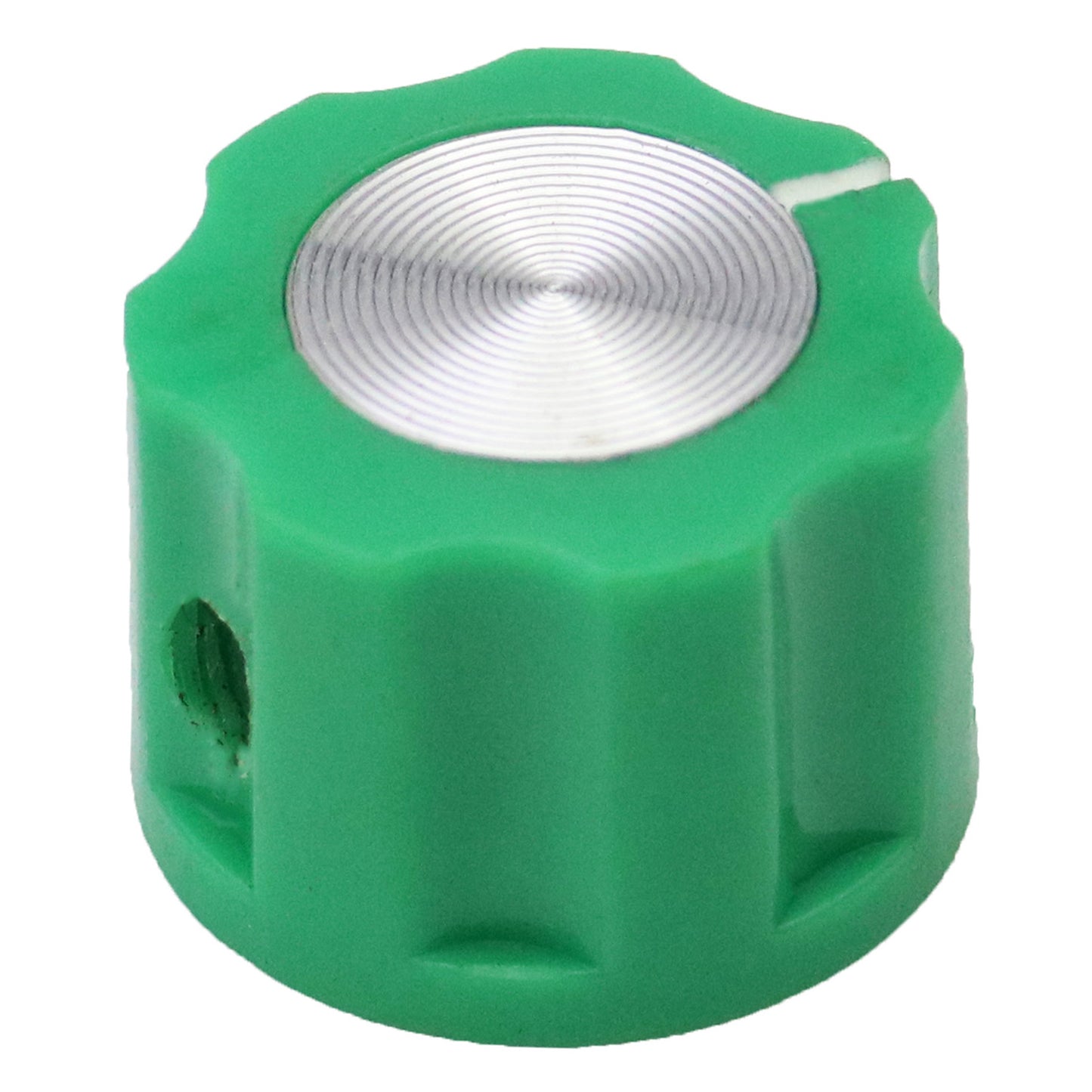 Small Fluted Silver Cap Retro Style Amplifier / Instrument Control Knob