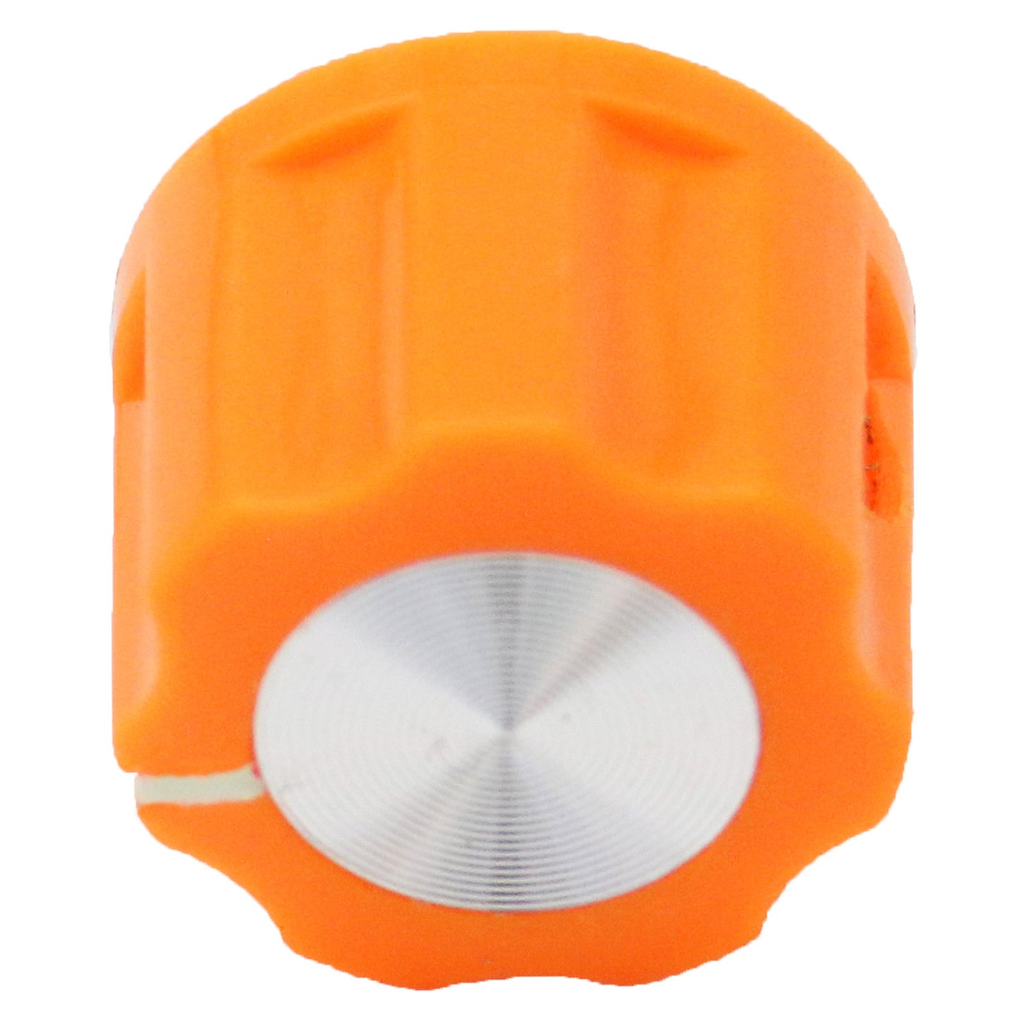 Small Fluted Silver Cap Retro Style Amplifier / Instrument Control Knob