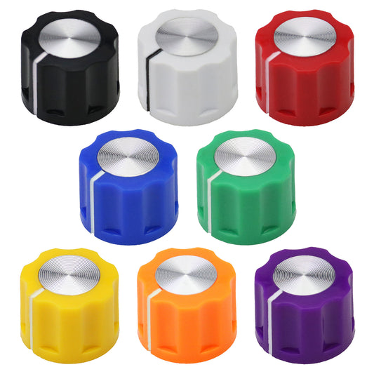 Small Fluted Silver Cap Retro Style Amplifier / Instrument Control Knob