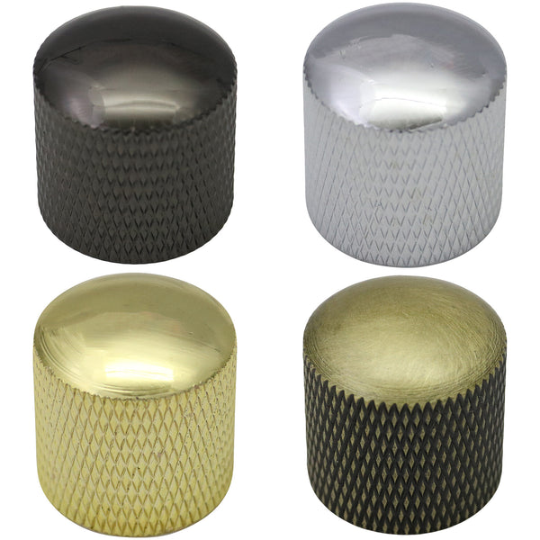 Metal Domed Top Knurled Guitar Knob