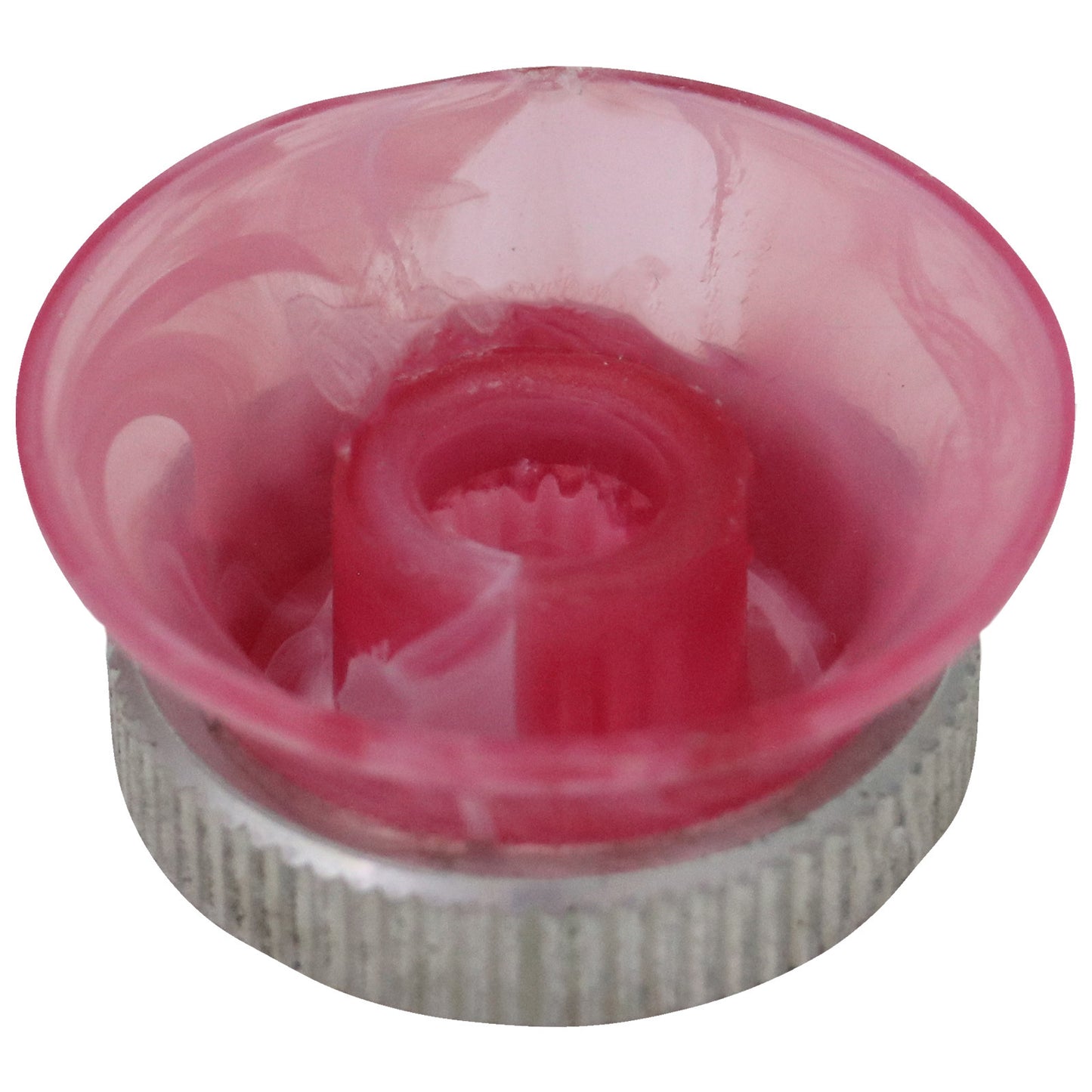 Marbled Guitar Control Knob with Aluminium Ring