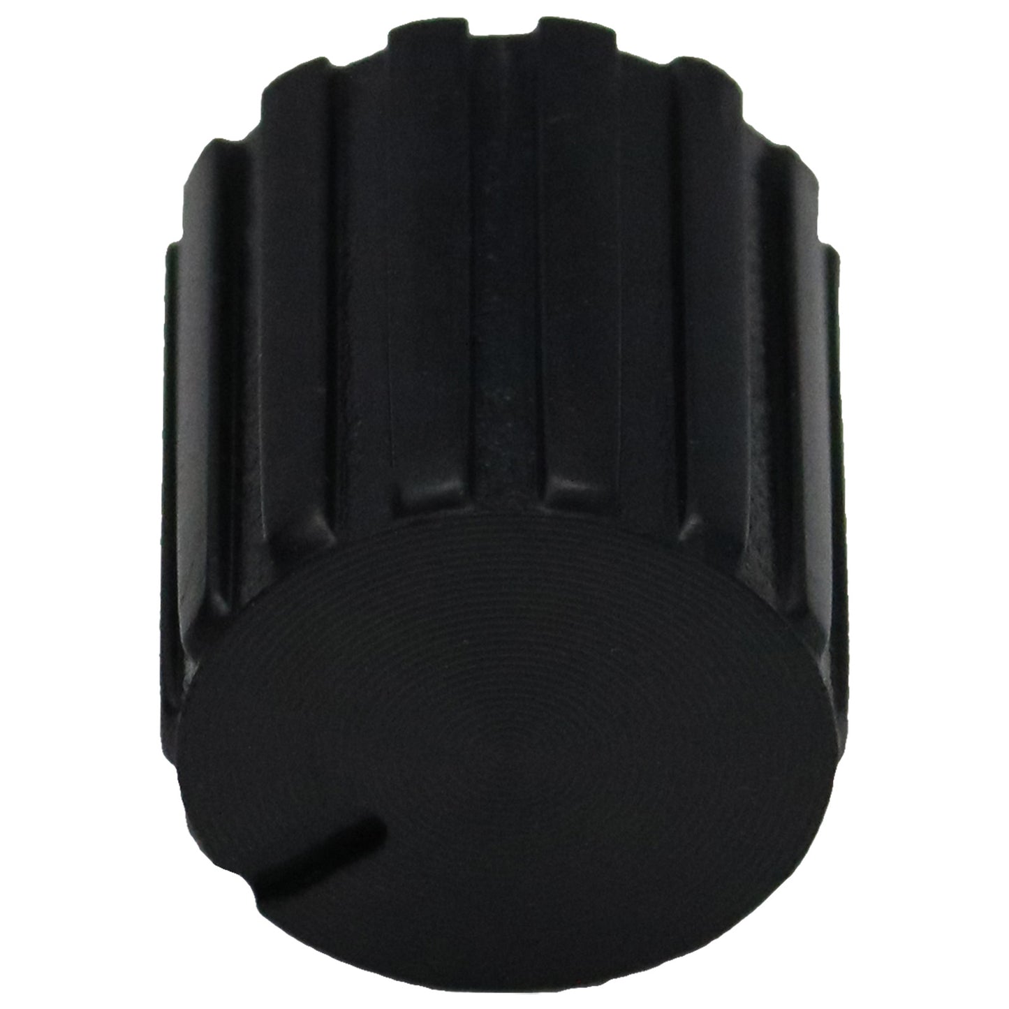 Compact Ridged Control Knob with Inset Indicator