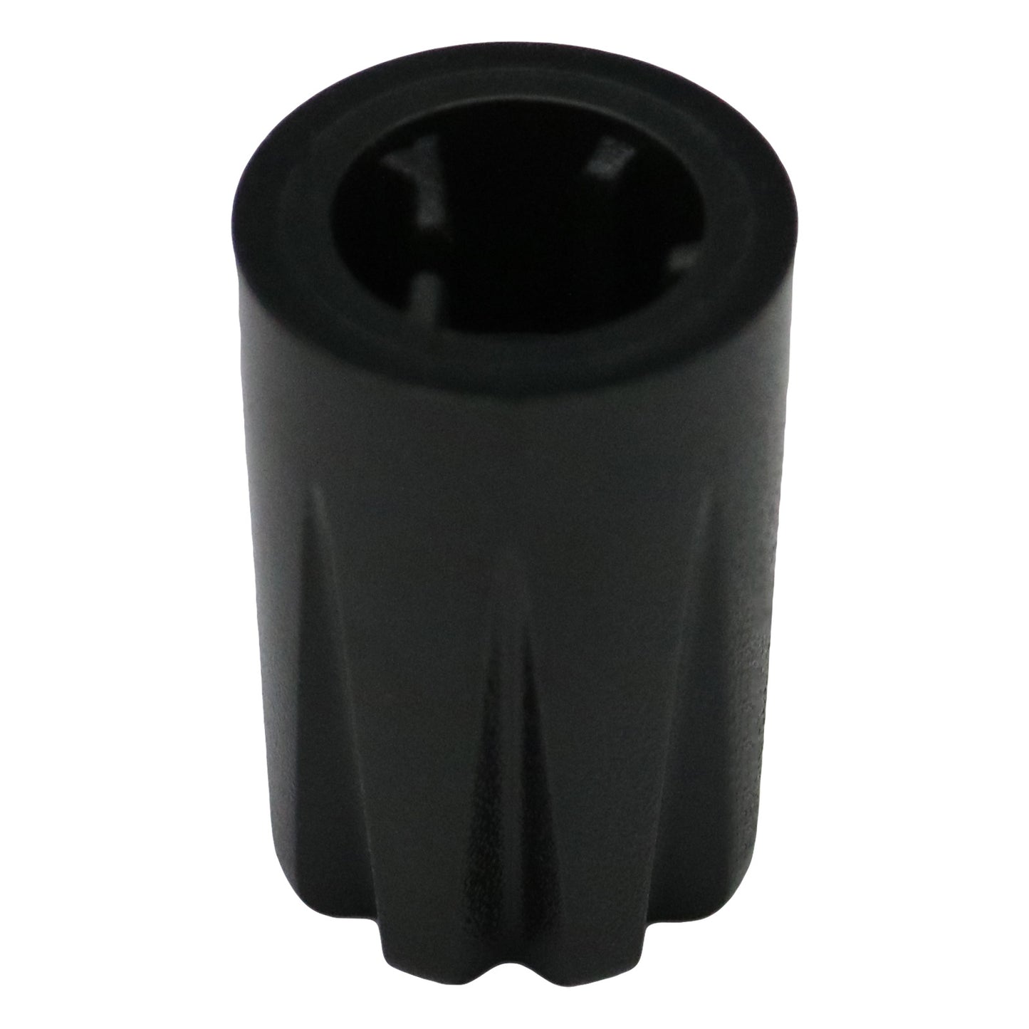 Black Control Knob With Concave Cap