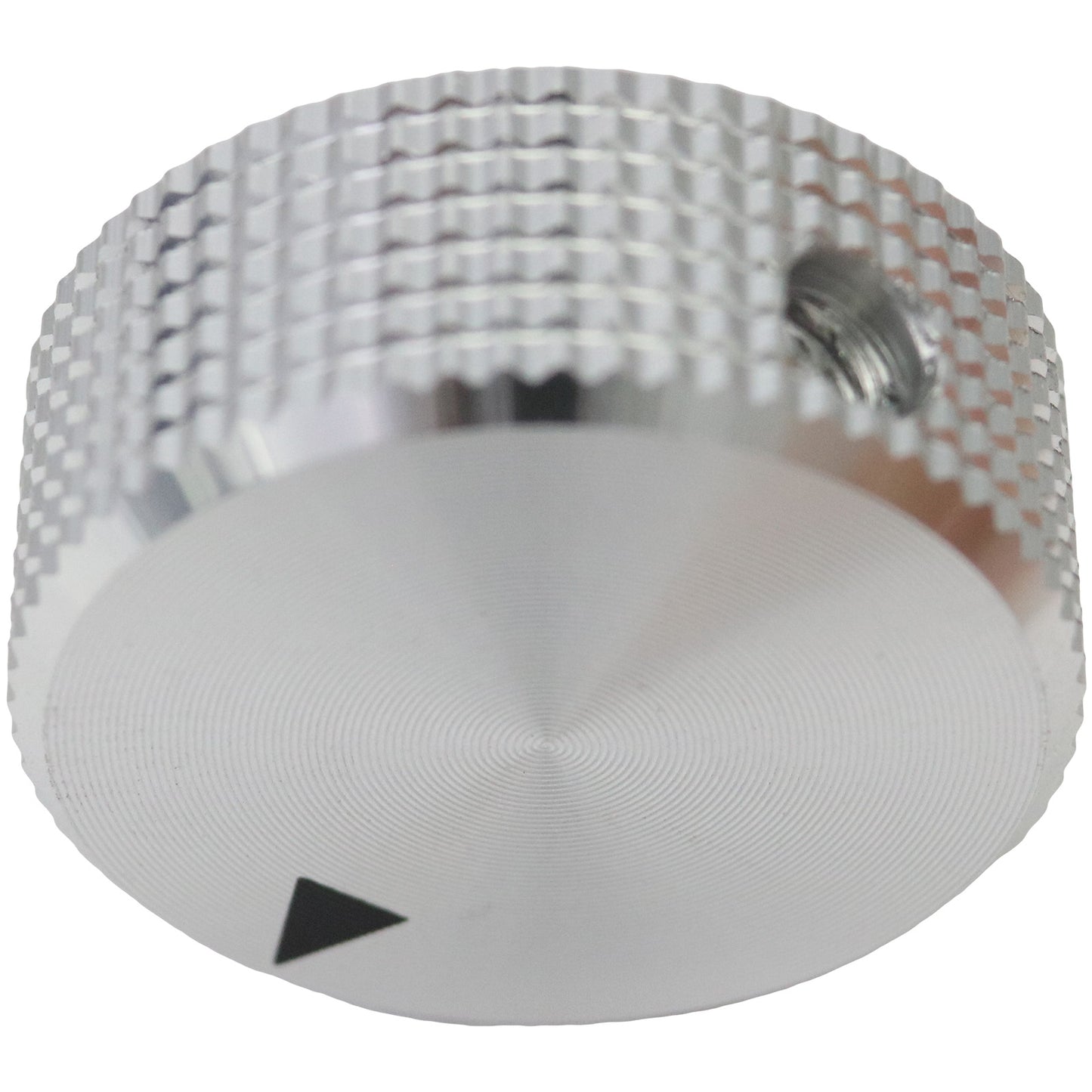 Wide Knurled Aluminium Control Knob with Flat Top