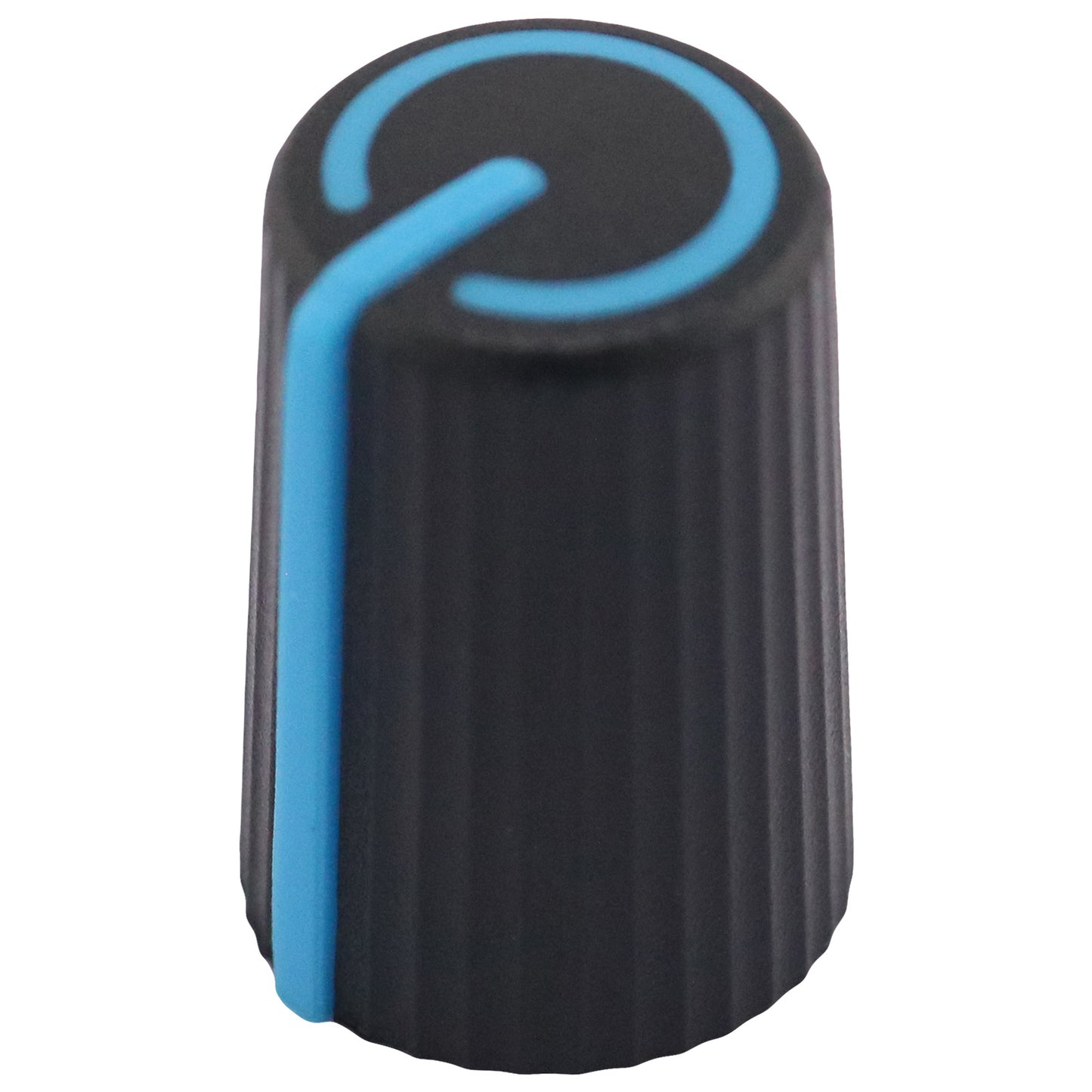 Plastic Black Body Control Knob With Coloured Ring Cap