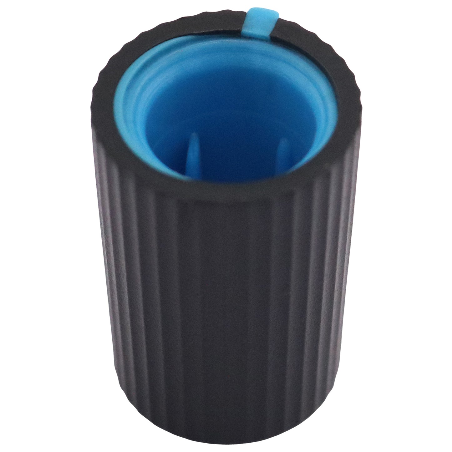 Plastic Black Body Control Knob With Coloured Ring Cap