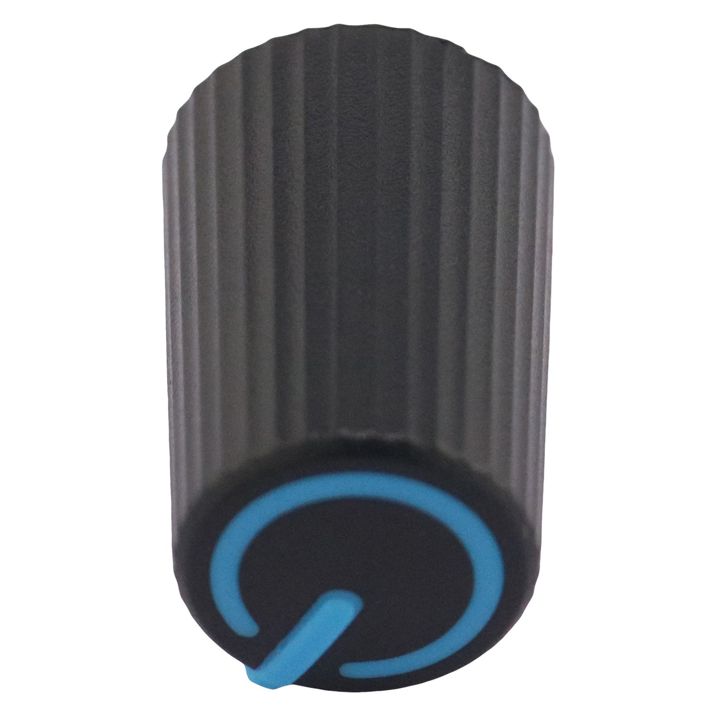 Plastic Black Body Control Knob With Coloured Ring Cap