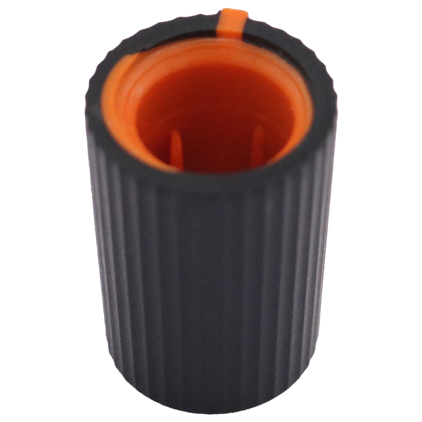 Plastic Black Body Control Knob With Coloured Ring Cap