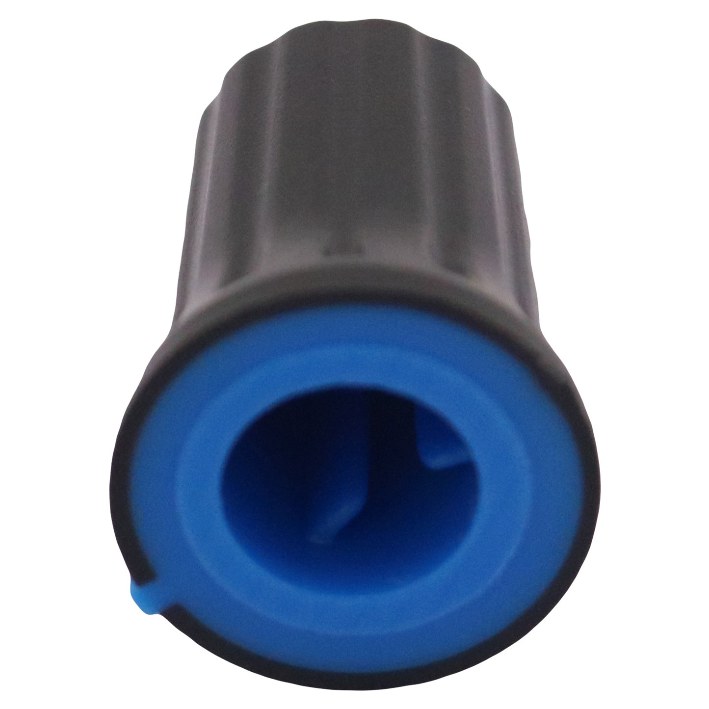 Plastic Black Body Control Knob Flared Base & Coloured Cap