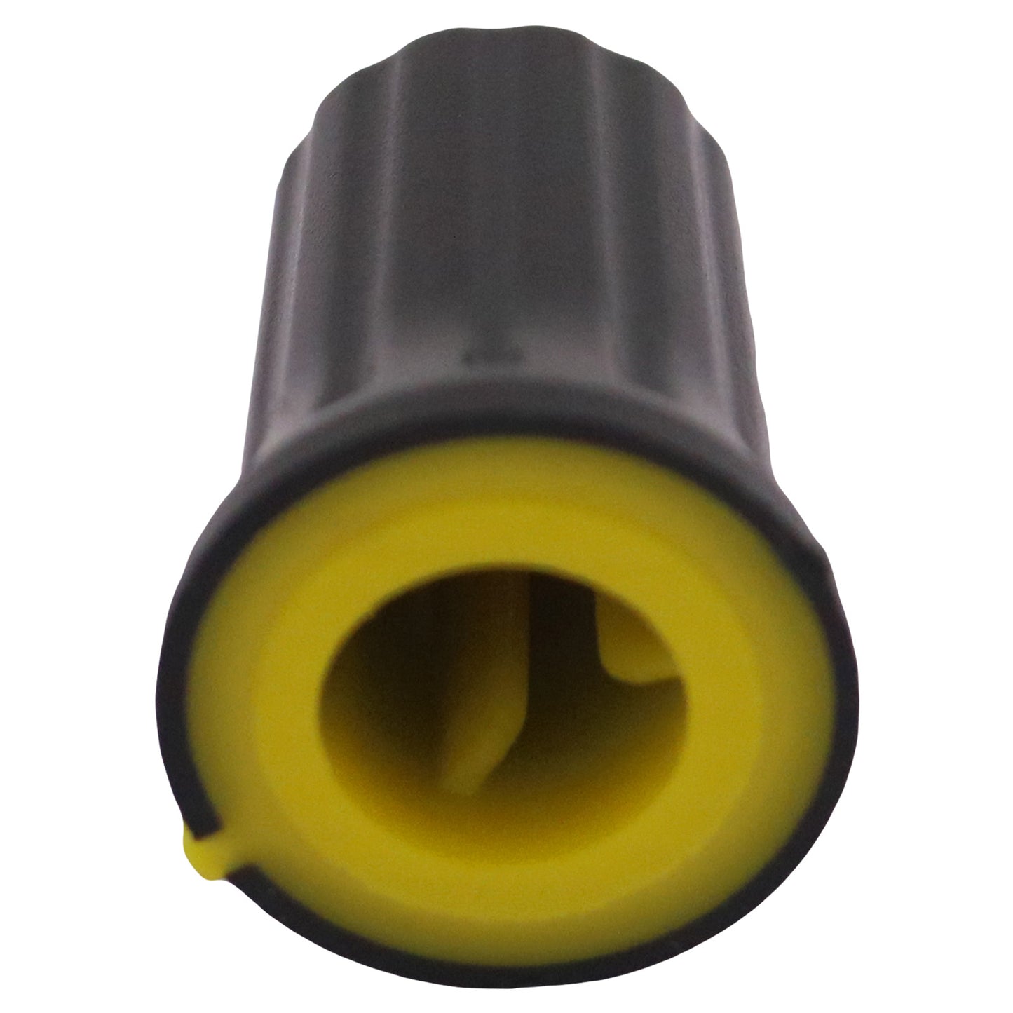 Plastic Black Body Control Knob Flared Base & Coloured Cap