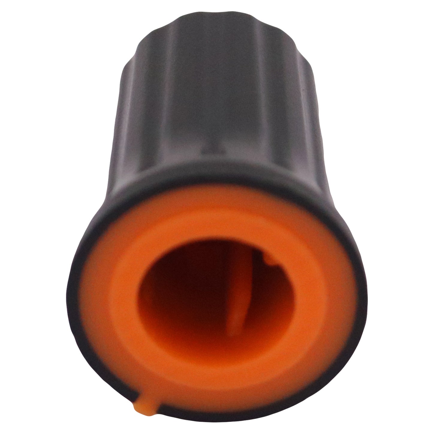 Plastic Black Body Control Knob Flared Base & Coloured Cap
