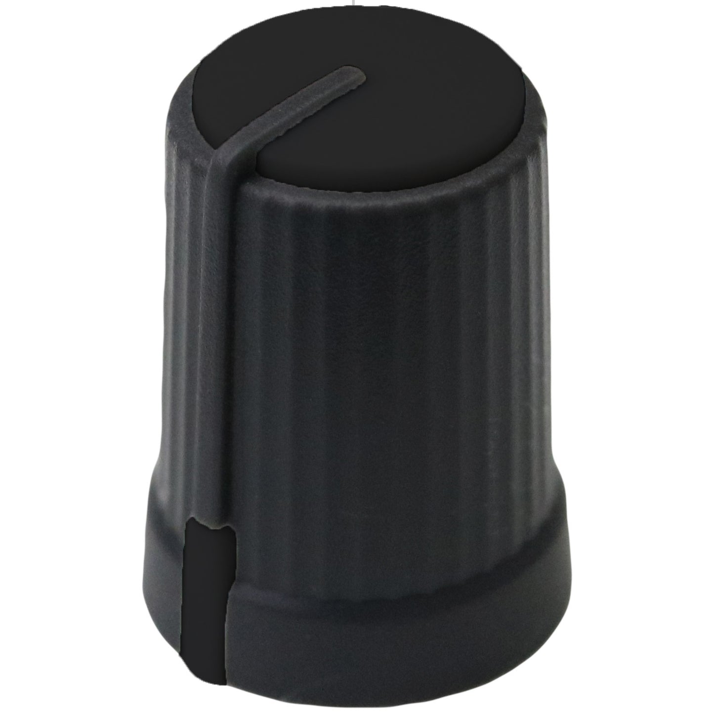 Ridged Rotary Control Knob with Coloured Cap