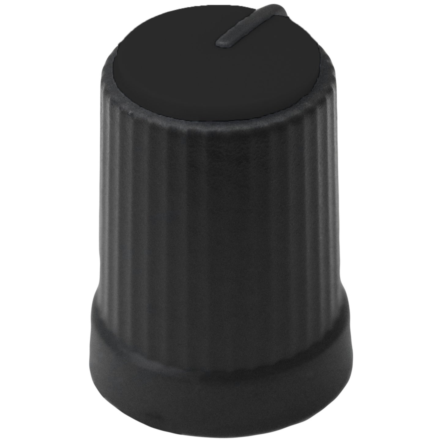 Ridged Rotary Control Knob with Coloured Cap