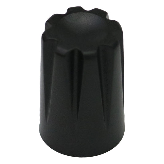 Black Control Knob With Concave Cap
