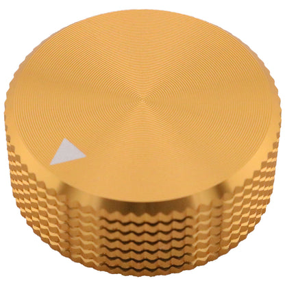Wide Knurled Aluminium Control Knob with Flat Top