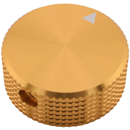 Wide Knurled Aluminium Control Knob with Flat Top