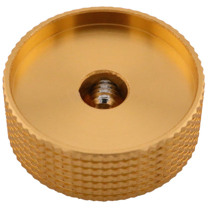 Wide Knurled Aluminium Control Knob with Flat Top