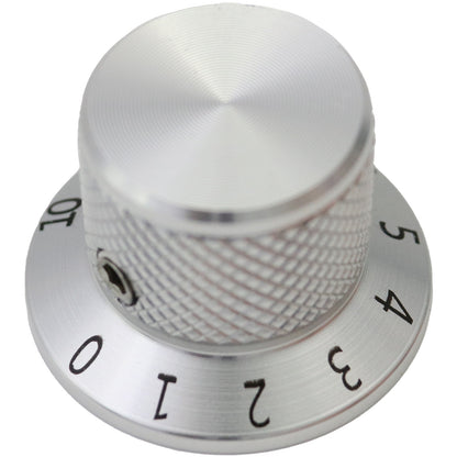 Skirted Solid Aluminium Control Knob With Number Scale 0-10