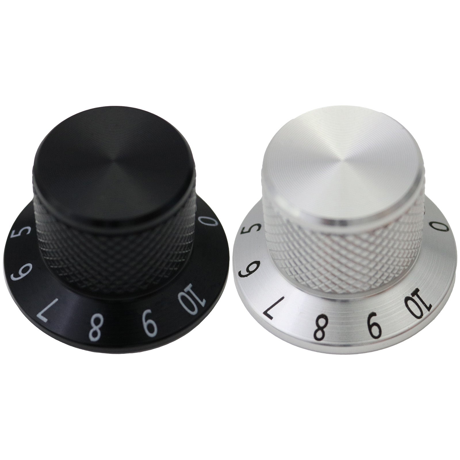 Numbered Aluminium Control Knob with Skirted Base – Knob Zone