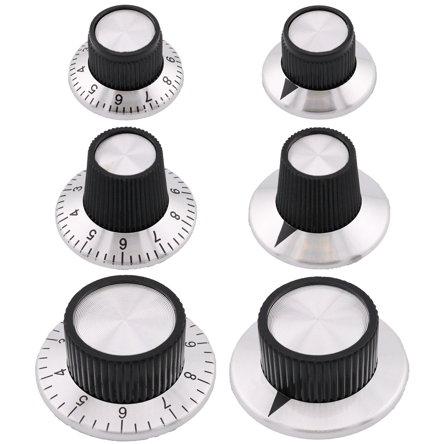 Aluminium Skirted Control Knob with Scale or Pointer Indicator