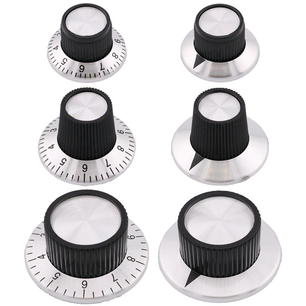 Aluminium Skirted Control Knob with Scale or Pointer Indicator
